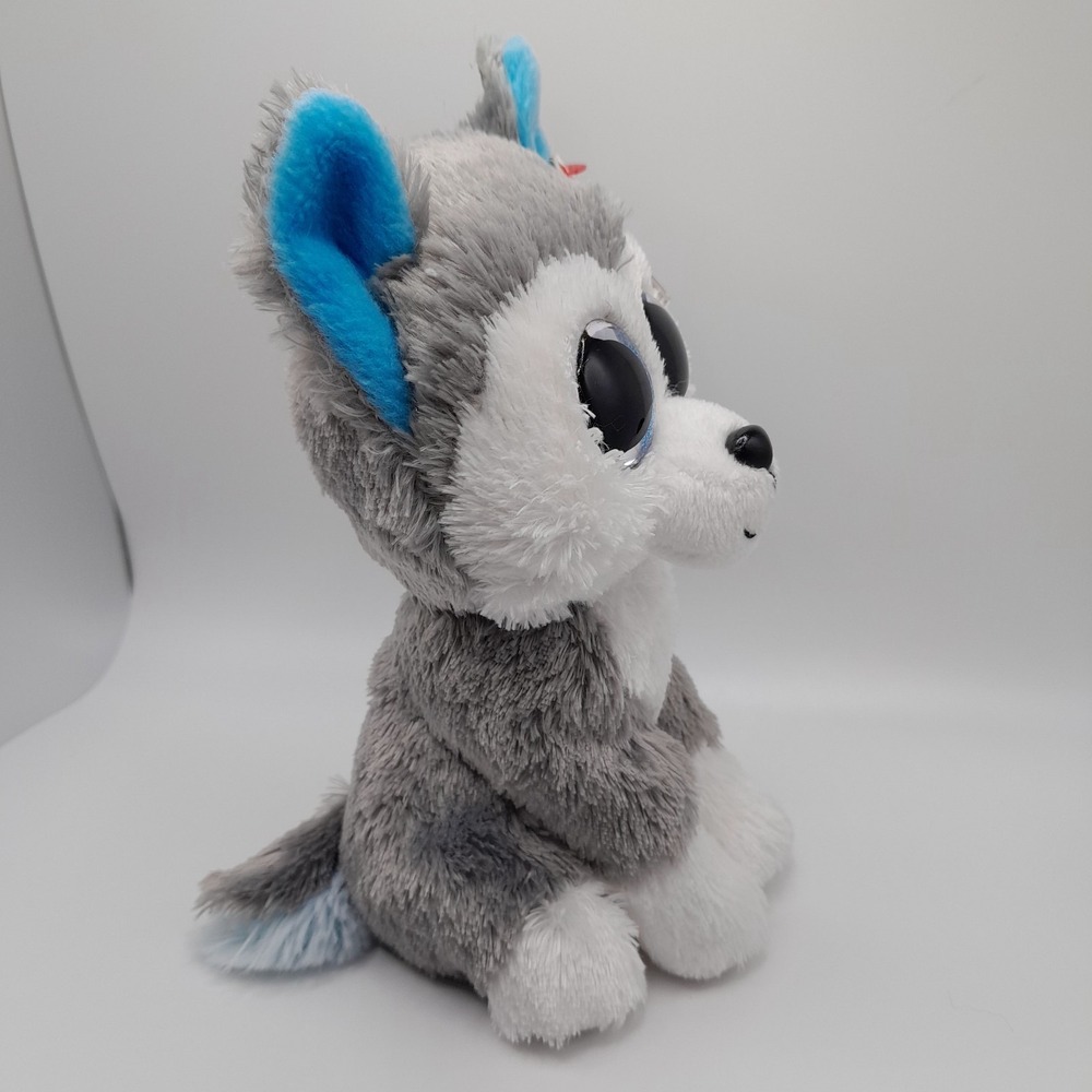 TY Beanie Boos - SLUSH the Husky Dog Plush (Glitter Eyes) (6 inch) Stuffed Toy - Picture 8 of 12